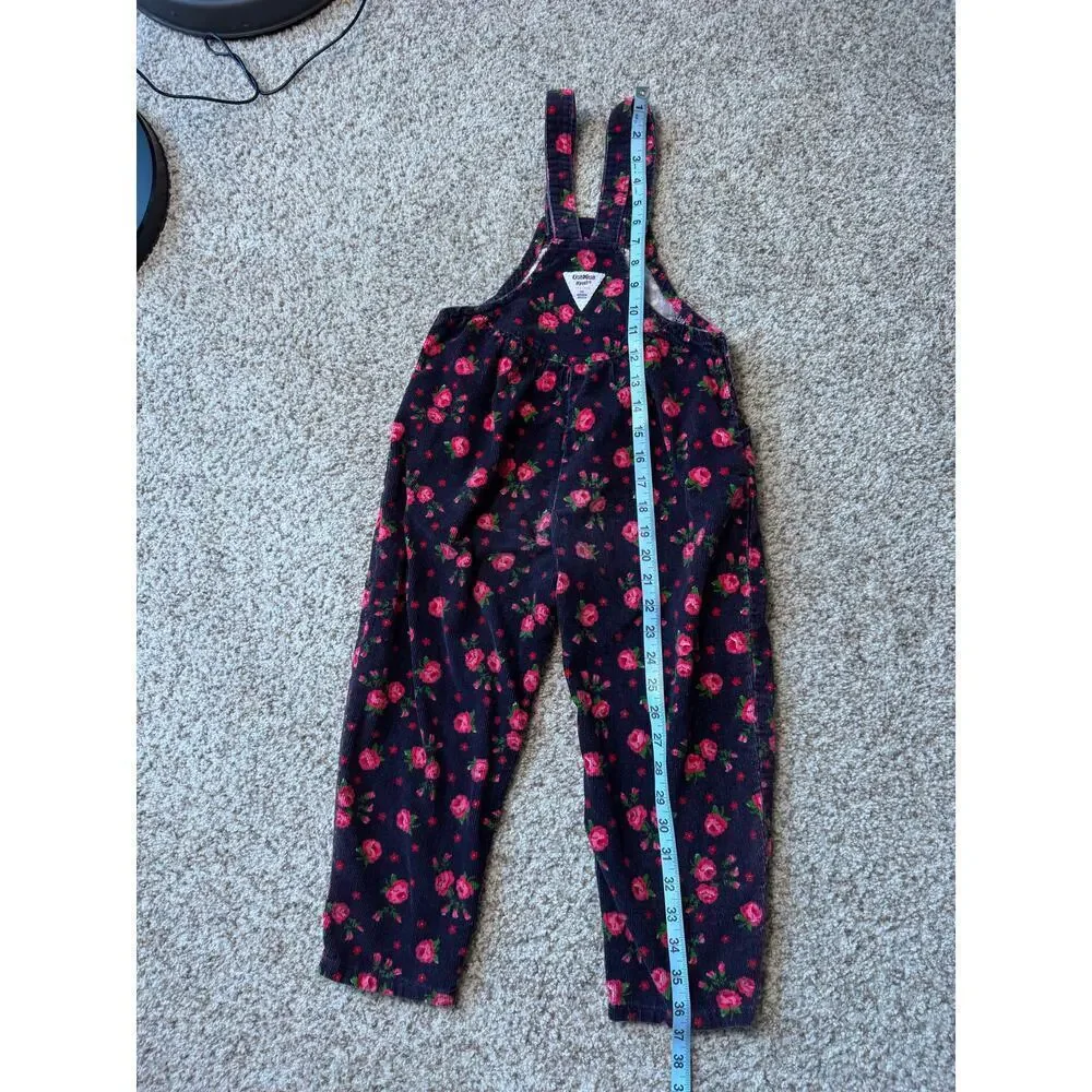 OshKosh B'gosh Girls Corduroy Overalls size 5, Vintage 90's
